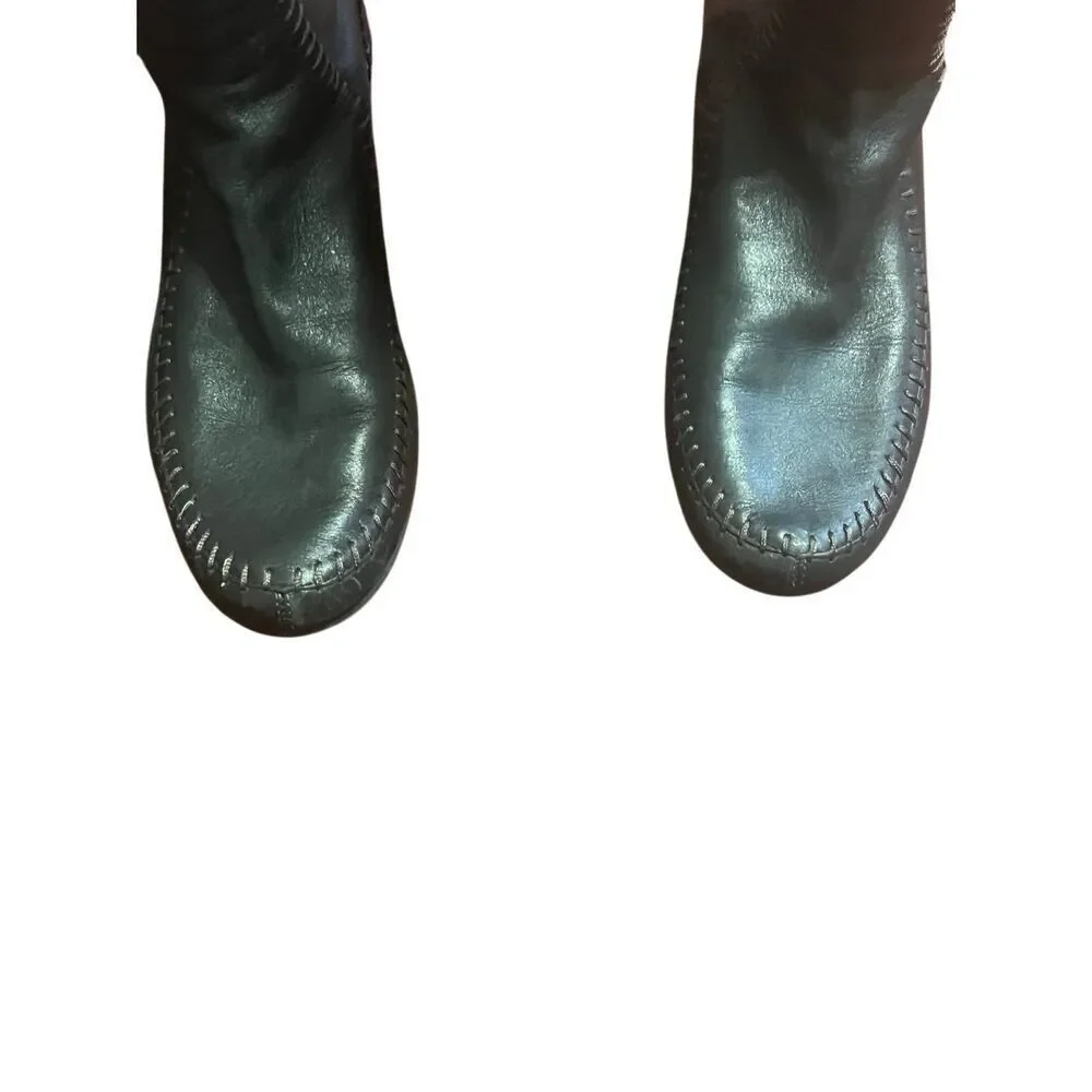 Jack Rogers knee length moccasin pull on   boots sz 8